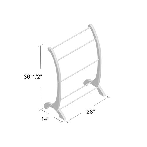 Darby Home Co 36.5'' Tall Solid Wood Blanket/Quilt Rack & Reviews Wayfair